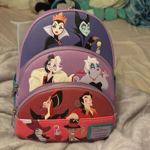 Villains triple pocket Loungefly backpack